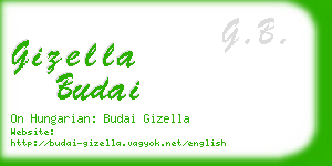 gizella budai business card